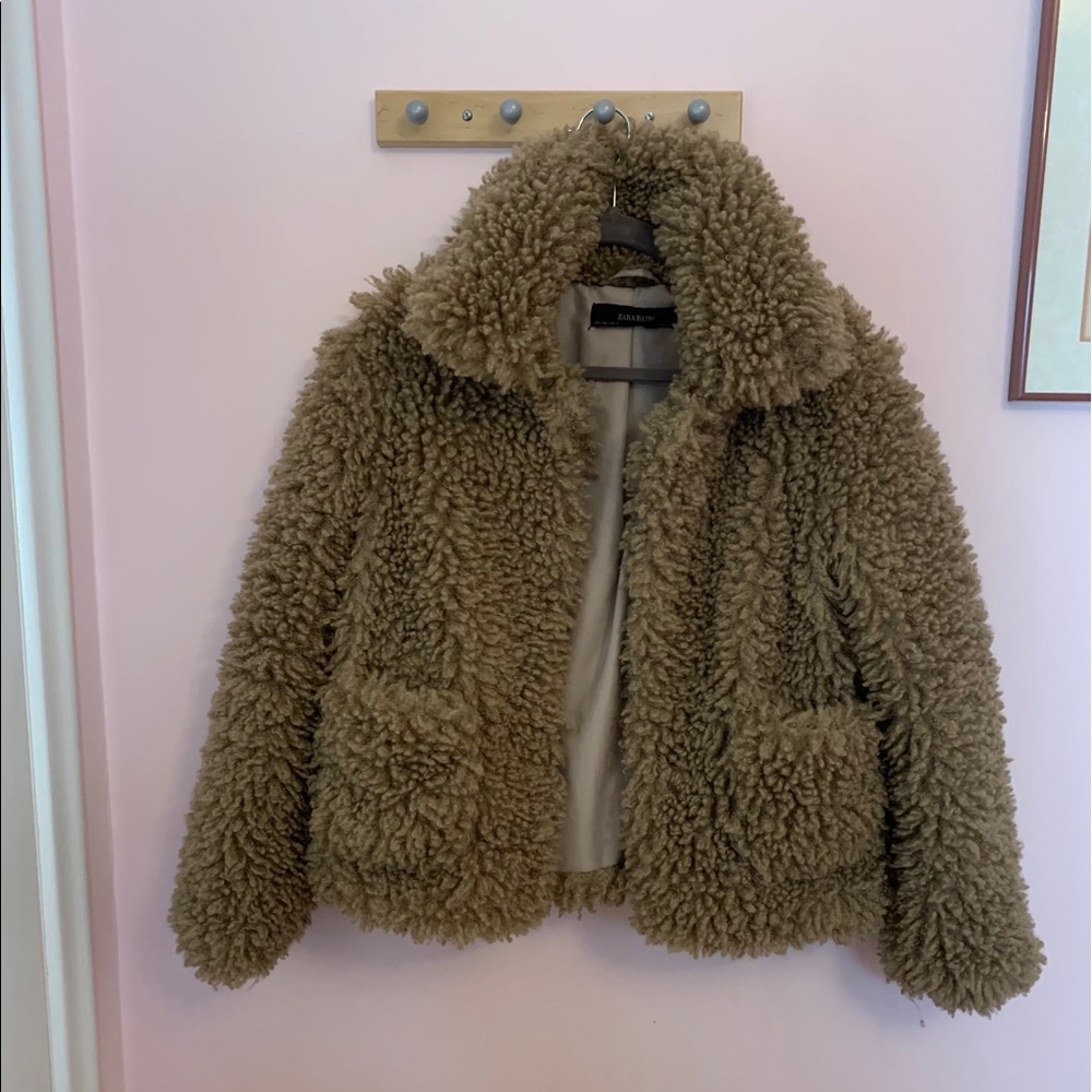ZARA SHERPA JACKET - Picture 1 of 3